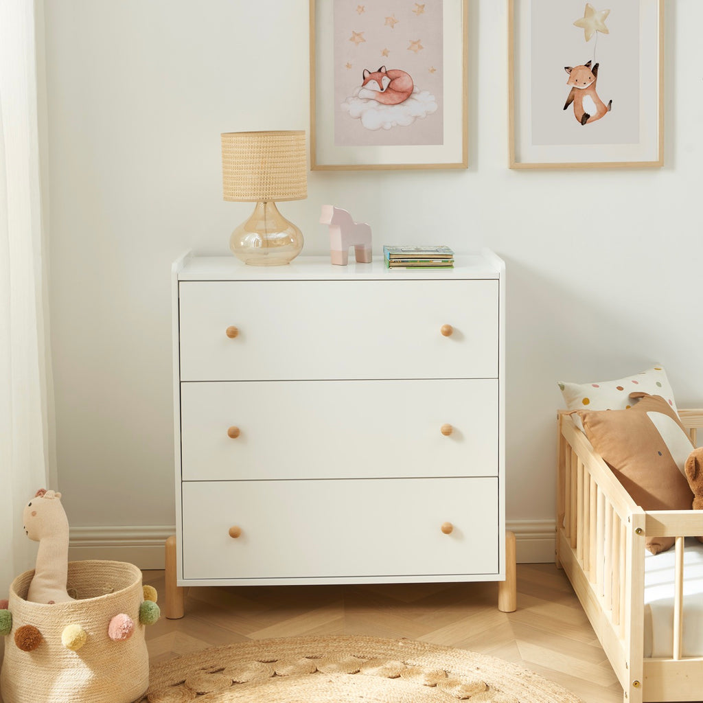 Mona - children’s 3-drawer chest of drawers - white