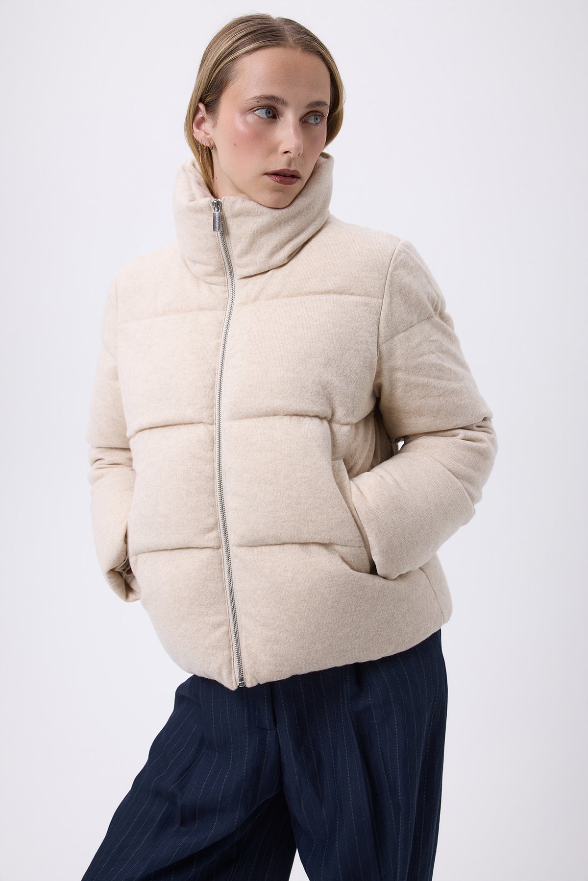 Doudoune Manches Longues Montaigne - Beige - Femme