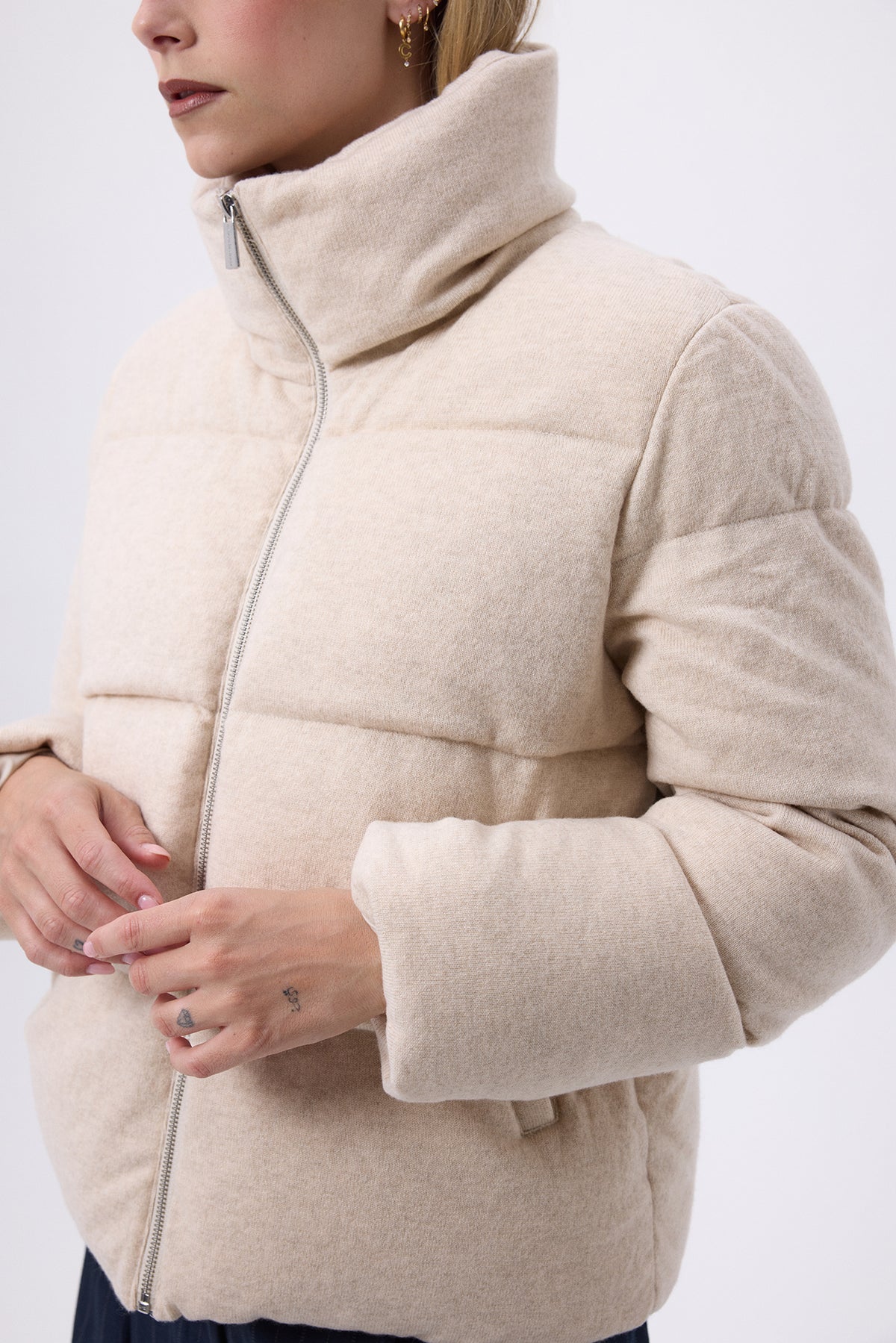 Doudoune Manches Longues Montaigne - Beige - Femme