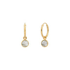 Mini Moorea Moonstone Creoles