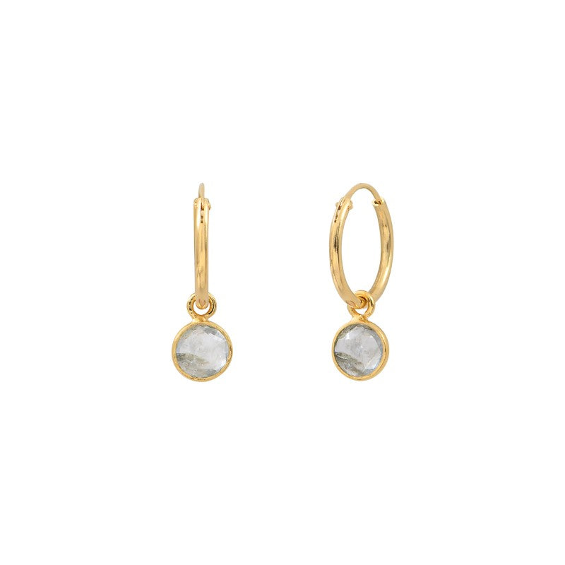 Mini Moorea Moonstone Creoles