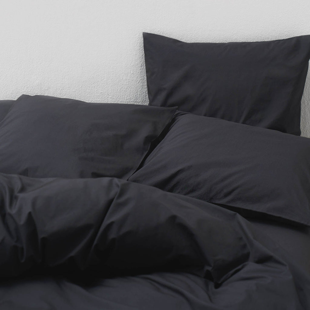 ropa de cama algodón percal lava algodón egipcio gris grafito maison most