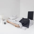 2 Fundas de Almohada - De Lino Lavado 190 G/M² - Gris Guijarro