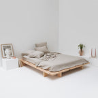 Most high-end French natural washed linen flat sheet