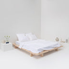 Drap Plat - En Satin De Coton Égyptien 300 Fils - Blanc