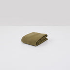 High-end French olive green washed linen flat sheet from Most