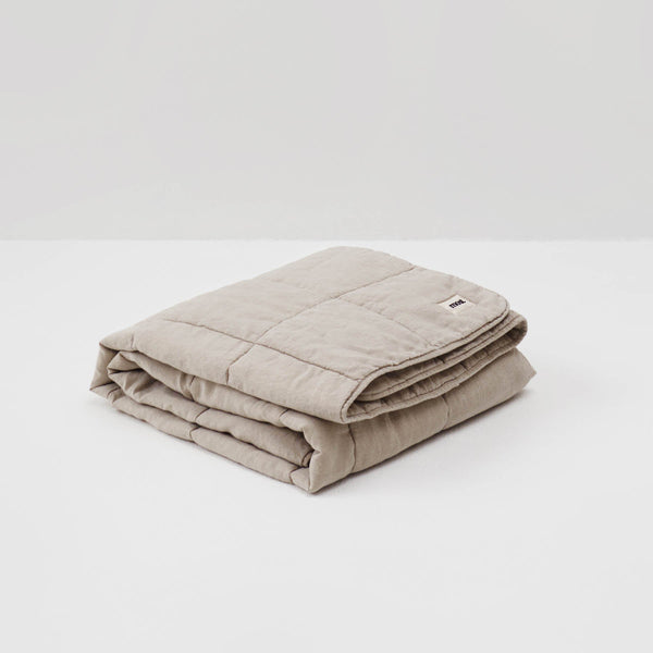 Washed Linen Eiderdown - Natural