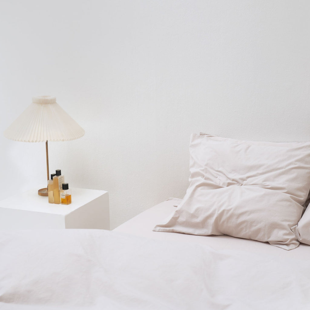 Fitted Sheet - In 300 Thread Count Washed Cotton Percale - Sand Beige