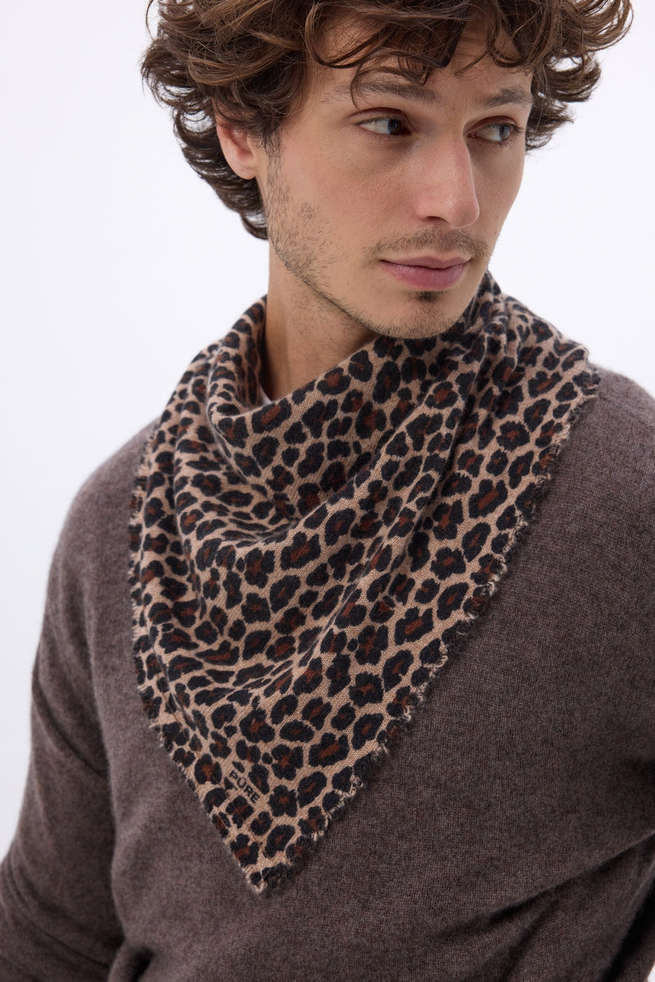 Bandana Leopard Moussa - Leopard - Homme - 100% Cachemire