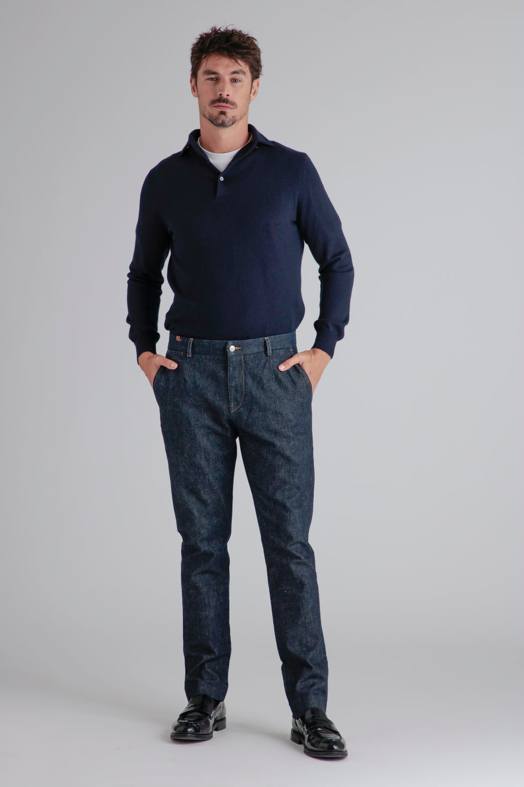 Pantalon Volta Chino Italian Pocket - Bleu Brut - Homme