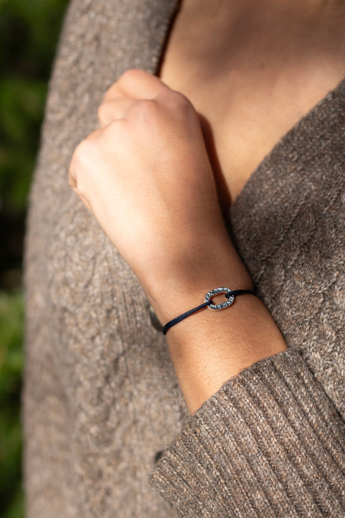 Gousset Bracelet - Glittery Charcoal Grey
