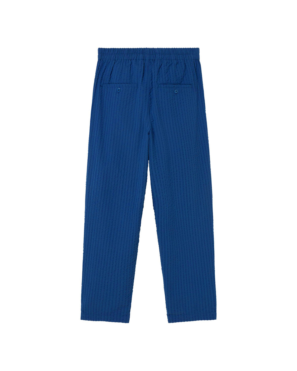 Pantalón Luc sostenible seersucker azul - silueta 3