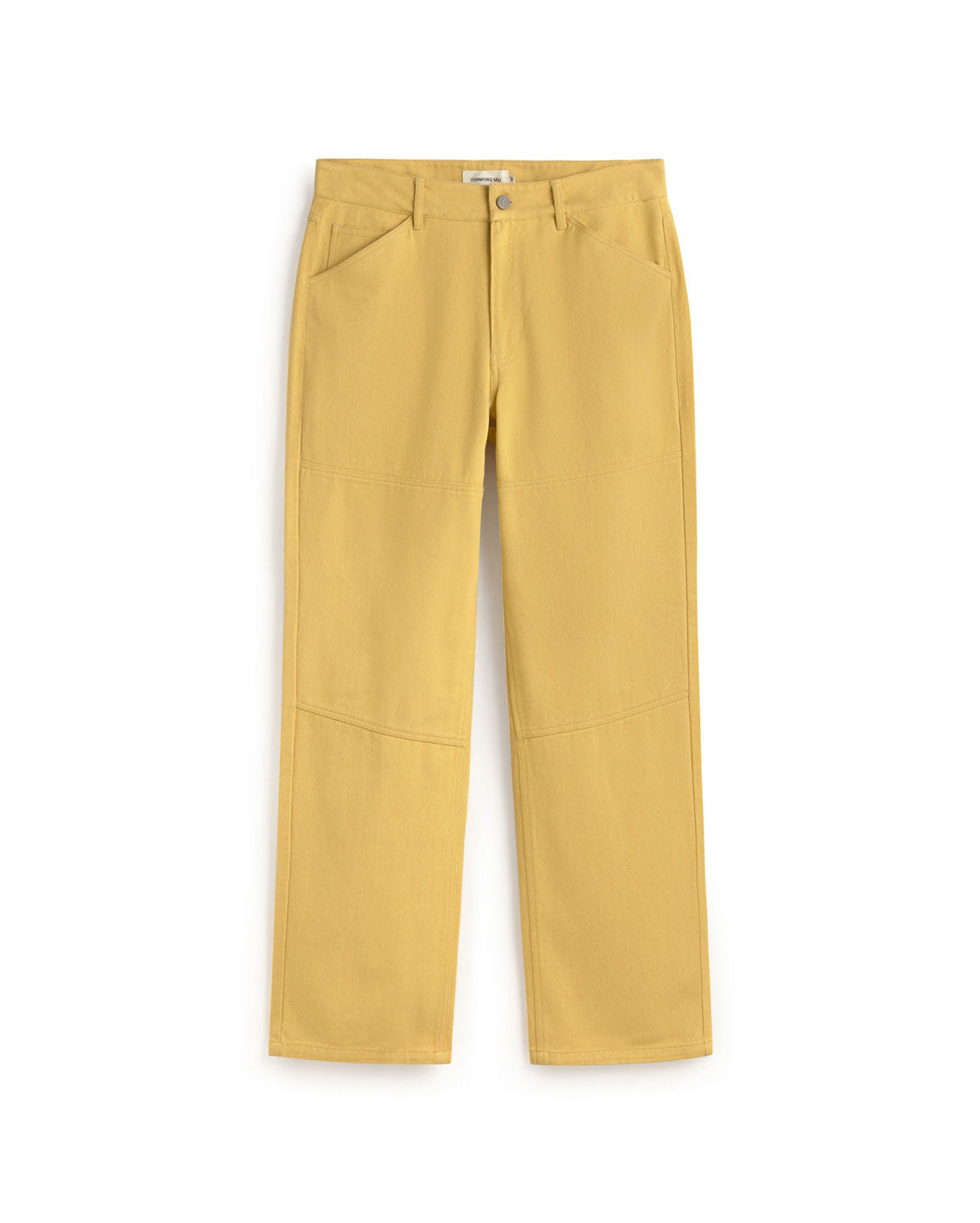 Trousers recto amarillo Stan sostenible silueta - 1