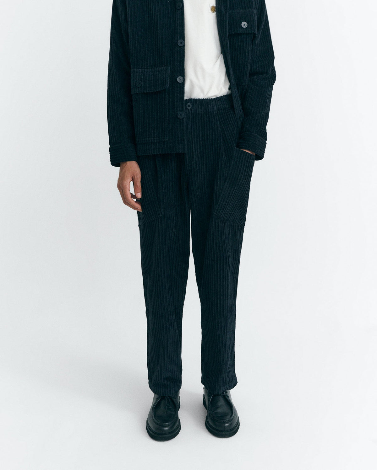 Lässige Cord-Cargohose Max - Blau