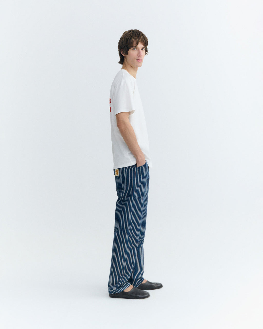 Trousers recto stripes tint natural Stan sostenible - 3