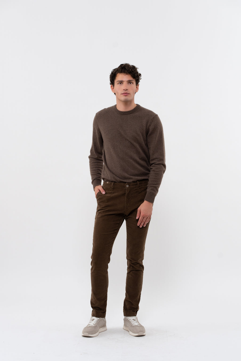 Pantaloni chino Volta con tasche all'italiana - Marrone - Uomo