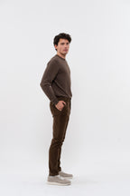 Pantaloni chino Volta con tasche all'italiana - Marrone - Uomo