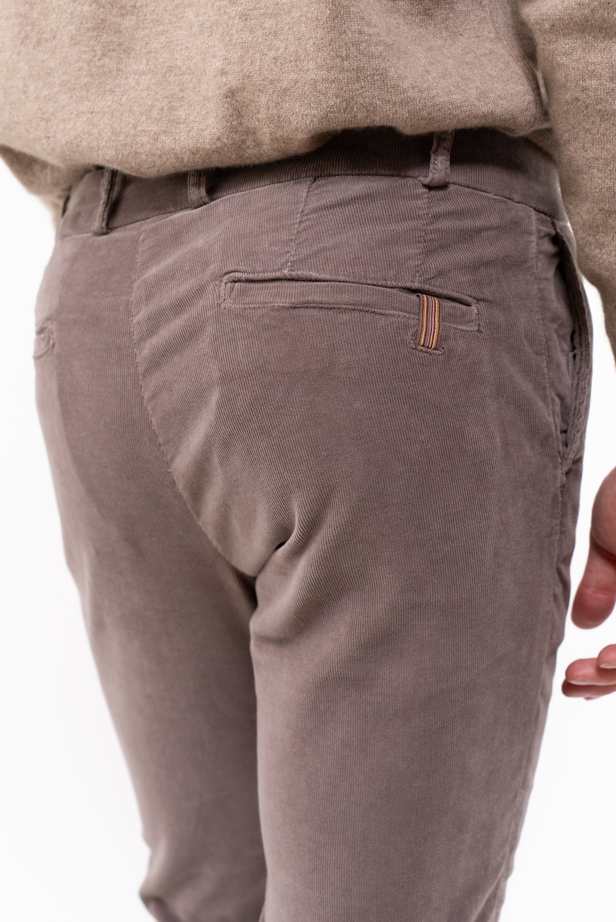 Pantaloni chino Volta con tasche all'italiana - Tortora - Uomo