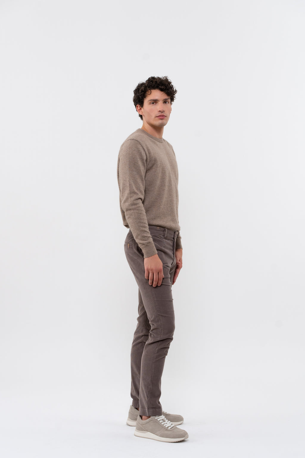 Pantaloni chino Volta con tasche all'italiana - Tortora - Uomo