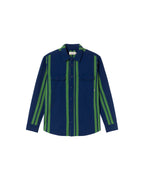 Sobrecamisa blu college blanket Lucas sostenibile-silhouette-1