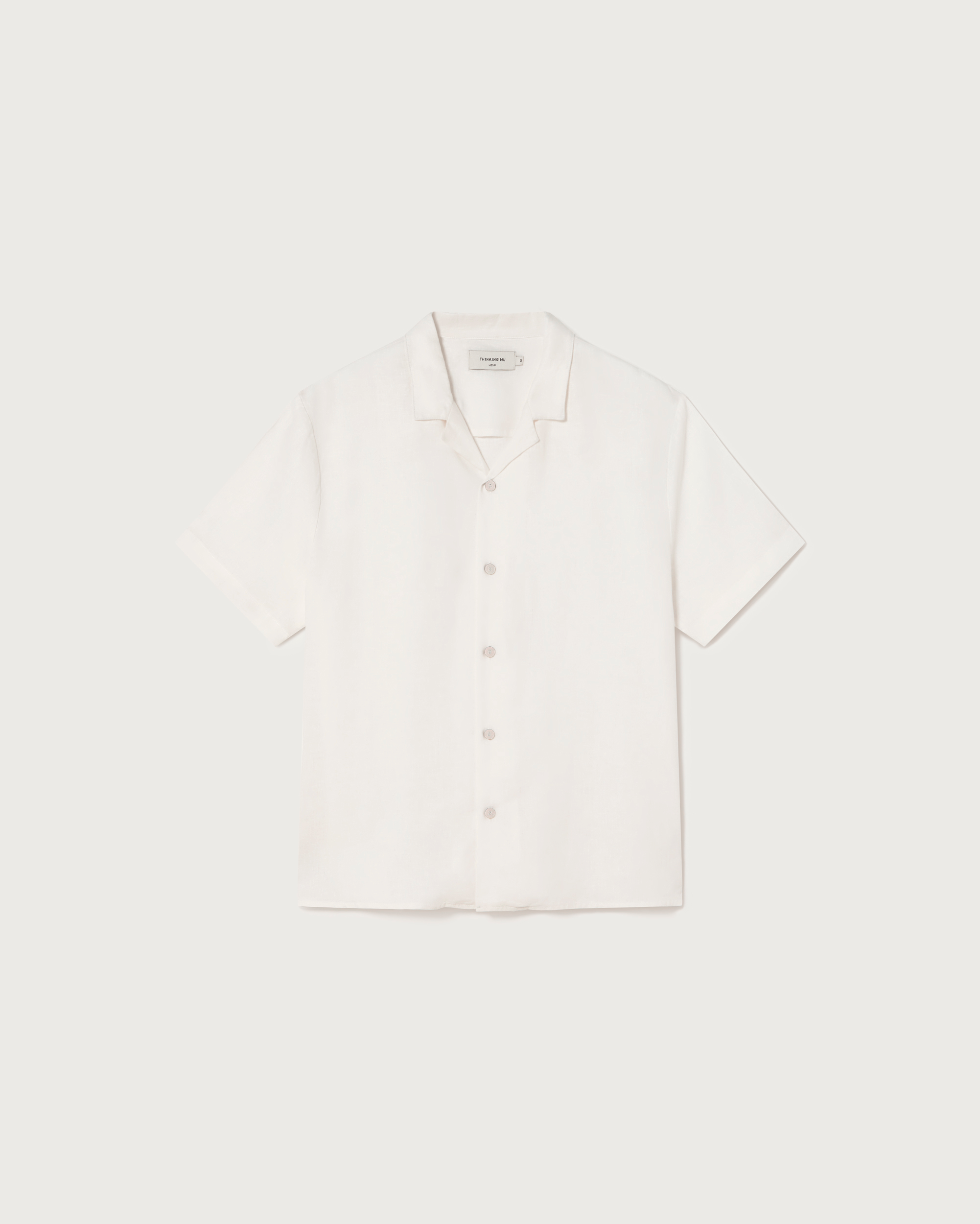Camisa blanca hemp Jules sostenible - silueta 1