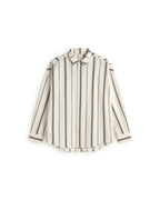 Chemise À Rayures Noires Haru - Blanc