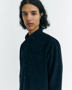 Chemise En Micro-Velours Côtelé Anto - Bleu