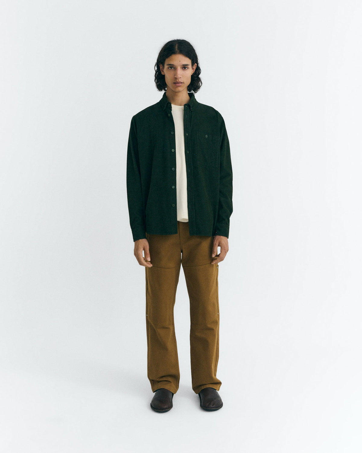 Chemise En Micro-Velours Côtelé Anto - Vert