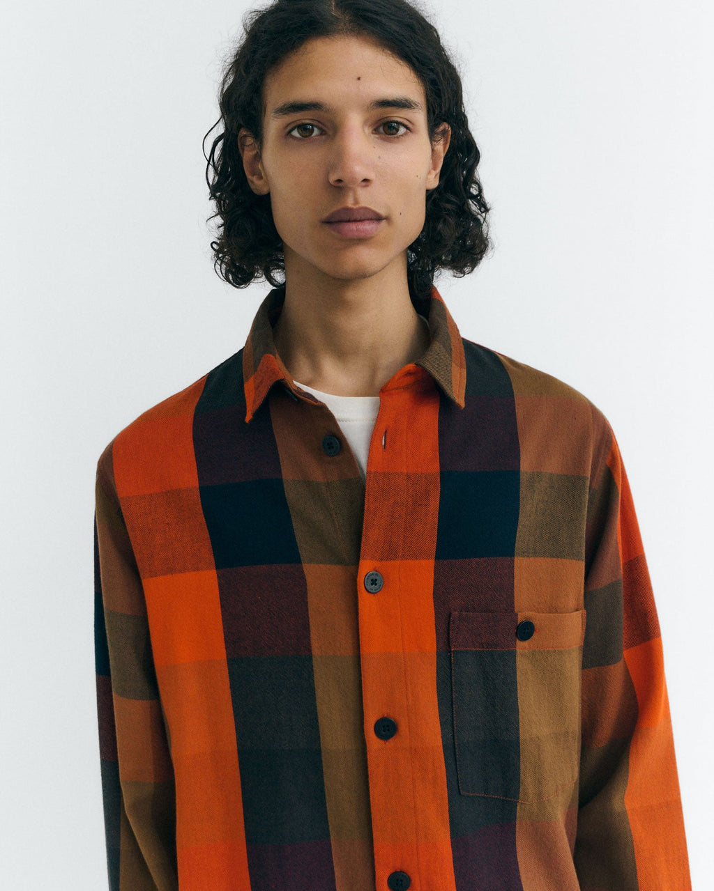 Chemise À Carreaux Theo - Orange