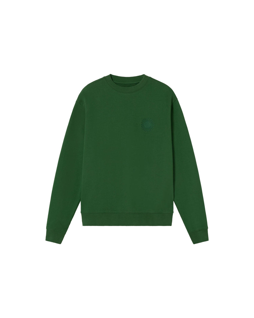 Sudadera verde sol type Leon sostenible - silueta 1