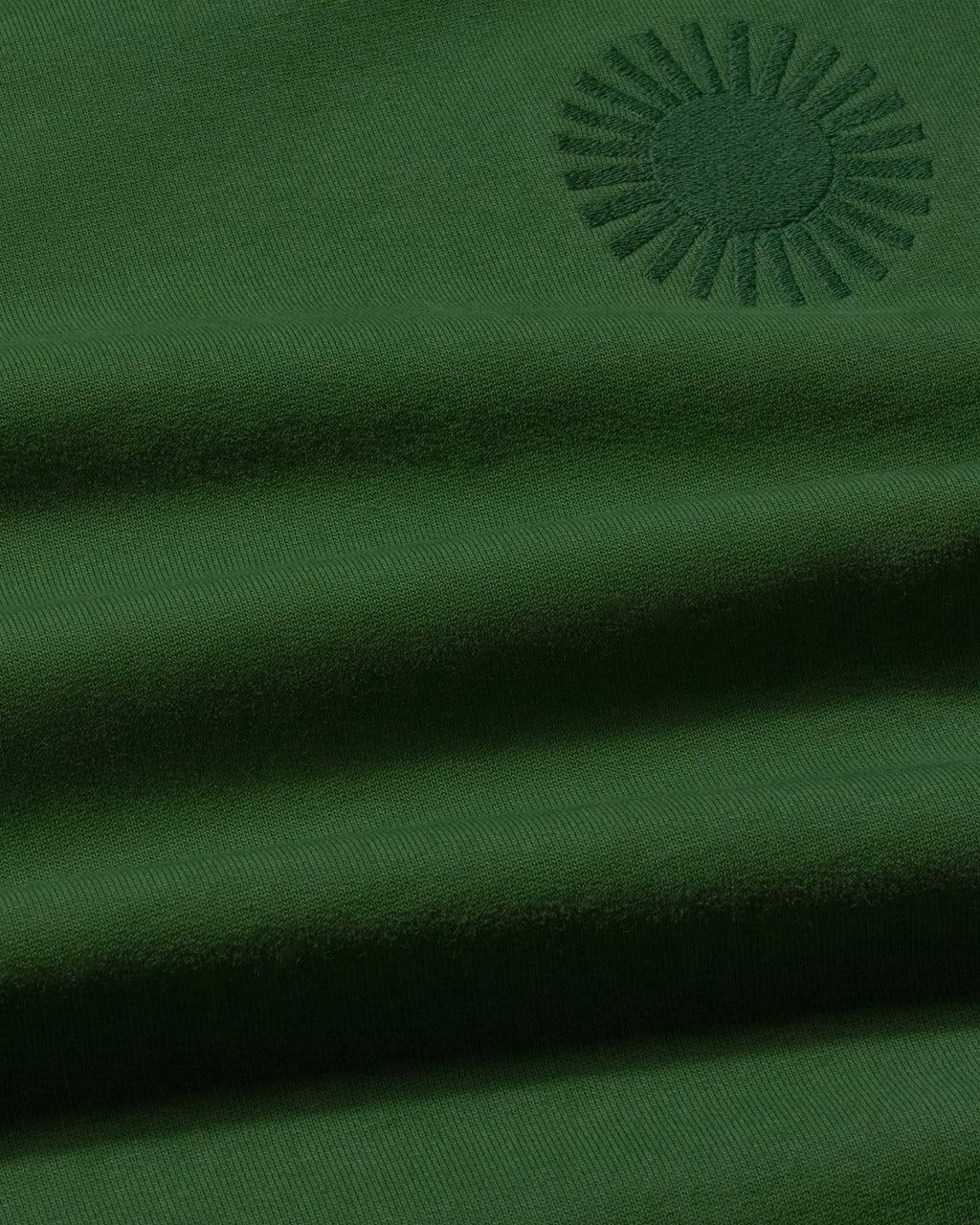Sudadera verde sol type Leon sostenible - silueta 3