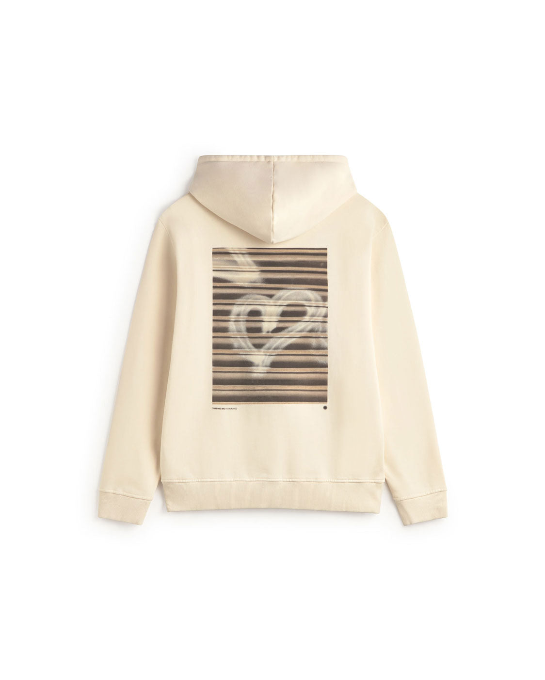 Simon sostenible silueta blanco grafitti hoodie - 2