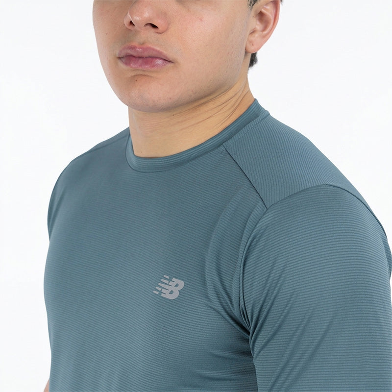 Camiseta New Balance Hombre - Azul Verde