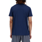 New Balance Hombre Camiseta - Azul Marino, Plata