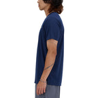 New Balance Hombre Camiseta - Azul Marino, Plata