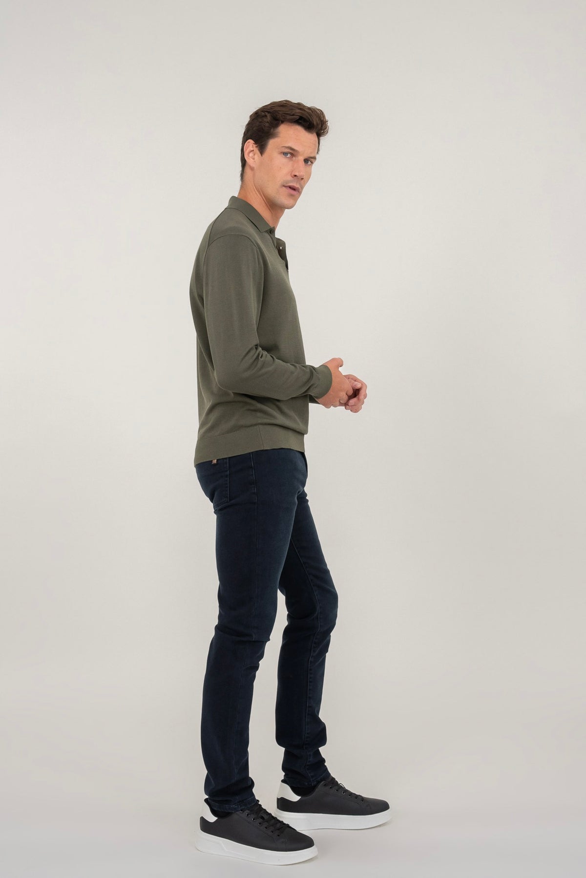 Pantaloni dritti aderenti Nobilis in denim - Blu scuro - Uomo