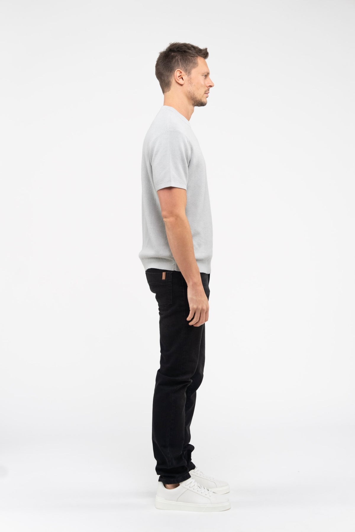 Pantaloni dritti aderenti Nobilis Denim - Nero - Uomo