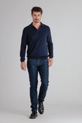 Pantalon Droit Ajusté Nobilis Denim - Bleu Foncé - Homme