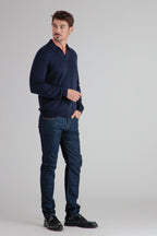 Pantalon Droit Ajusté Nobilis Denim - Bleu Foncé - Homme