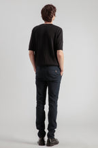Schmal Geschnittene Chinohose - Marineblau - Herren