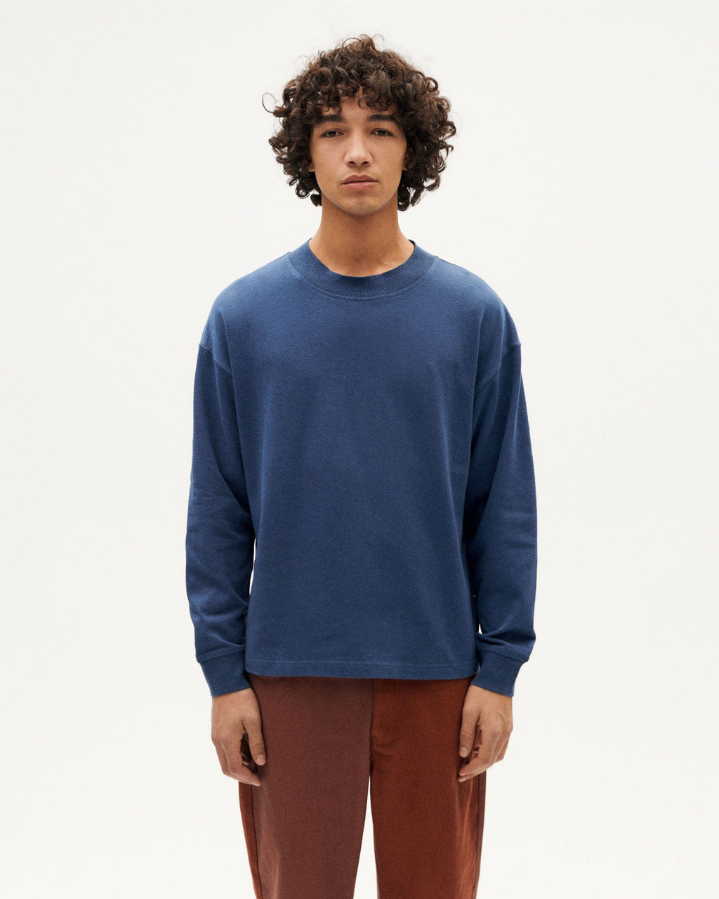 Schweres T-Shirt aus Hanf Doug - Blau