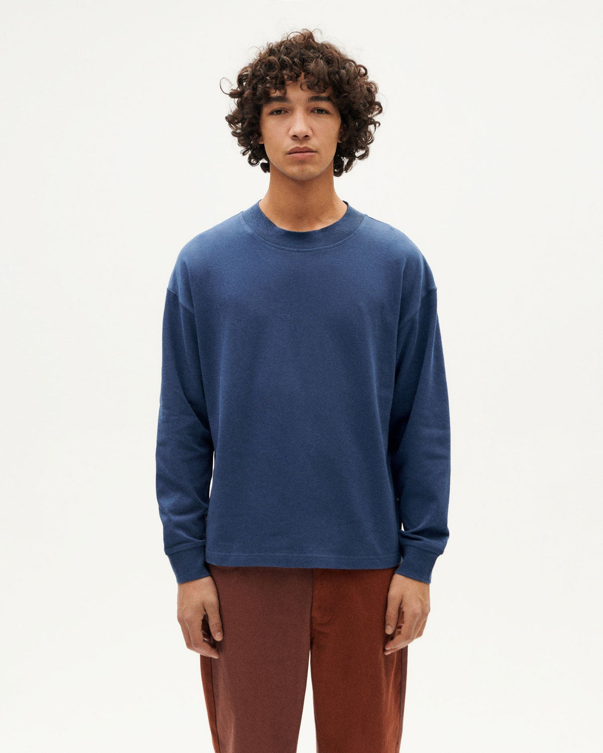 Schweres T-Shirt aus Hanf Doug - Blau