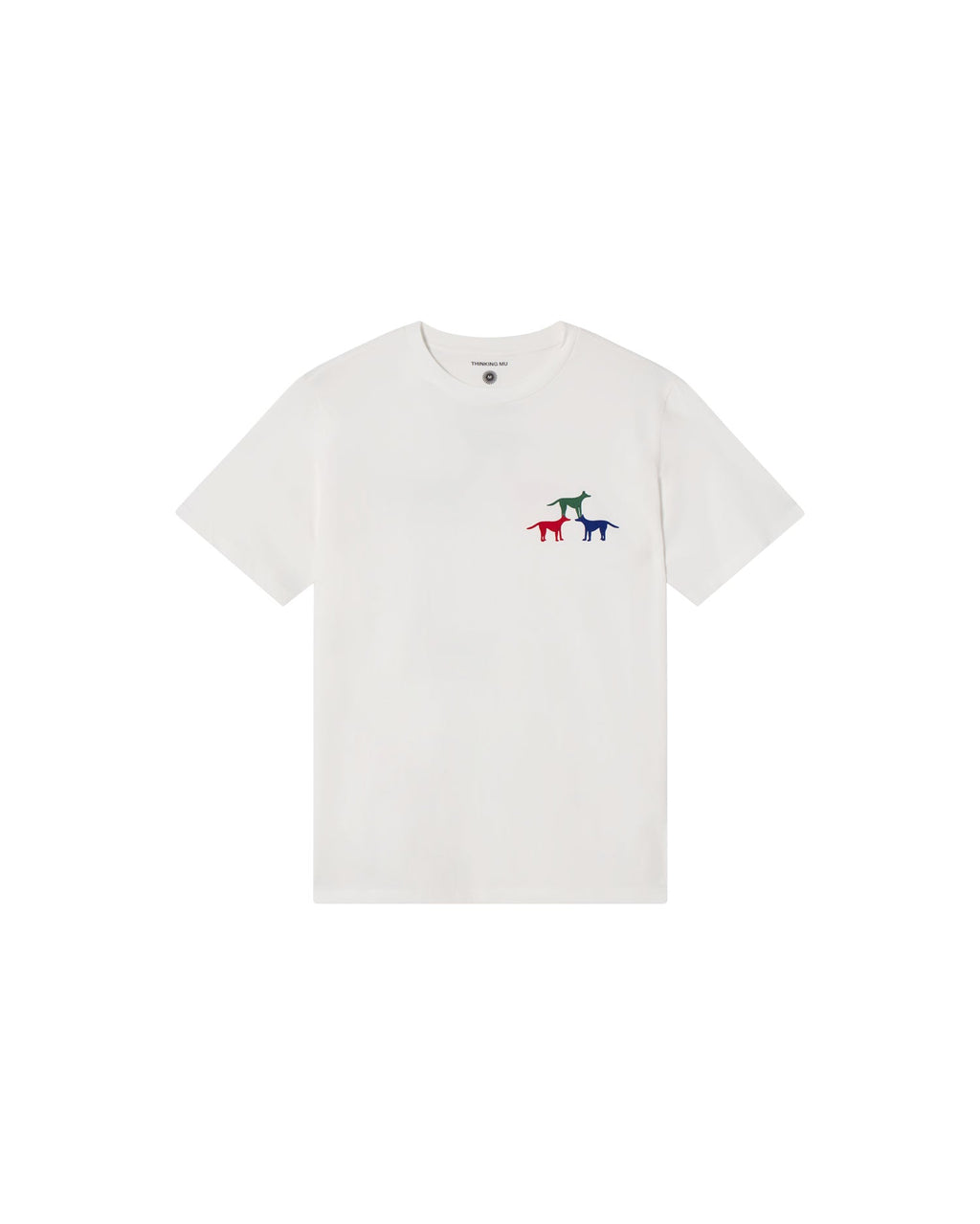Camiseta blanca perritos Zach sostenible - silueta 1