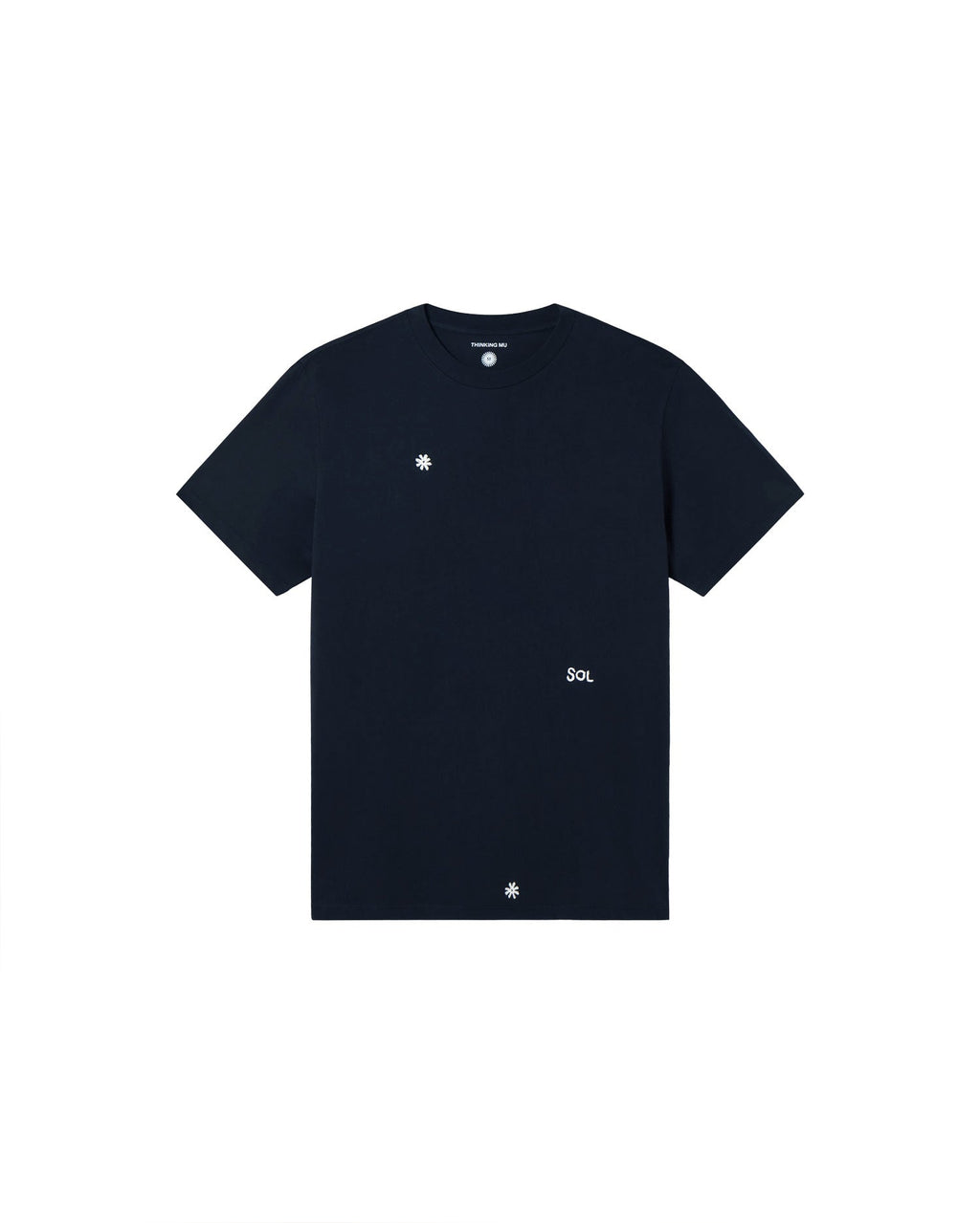 Mörkblå solsol T-shirt Zach i hållbart material - siluett 1