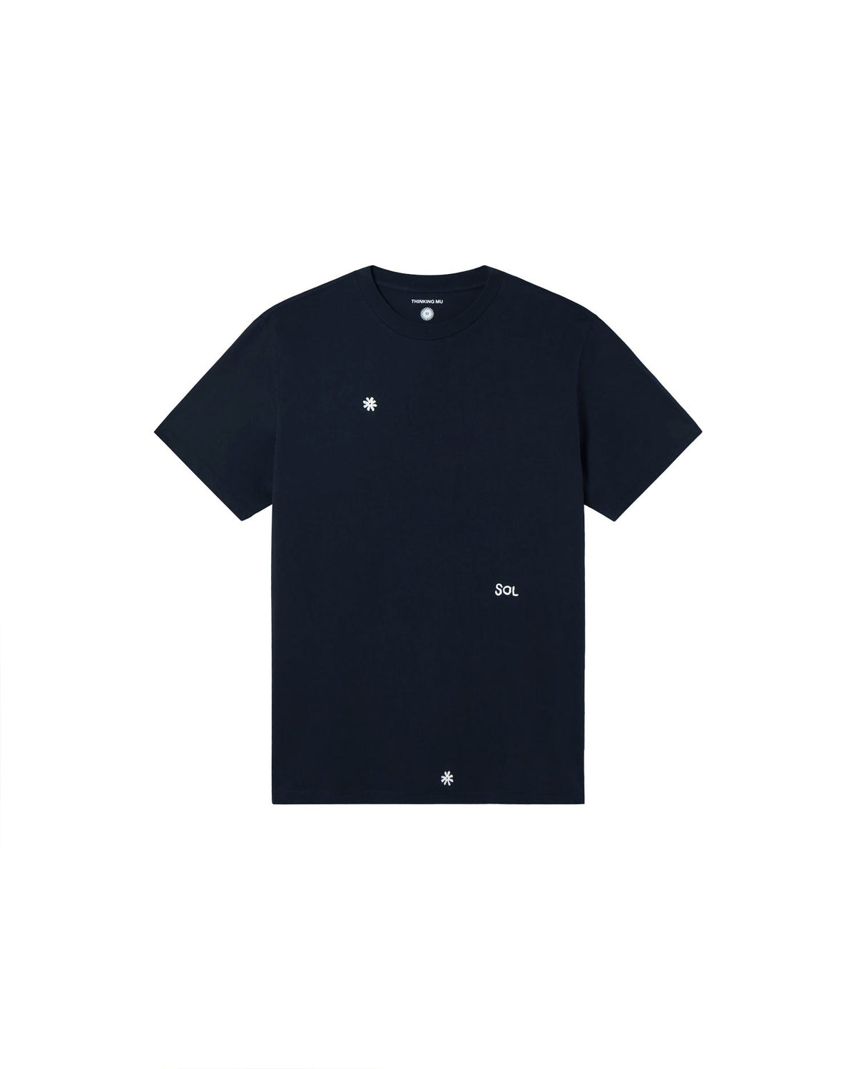 Mörkblå solsol T-shirt Zach i hållbart material - siluett 1