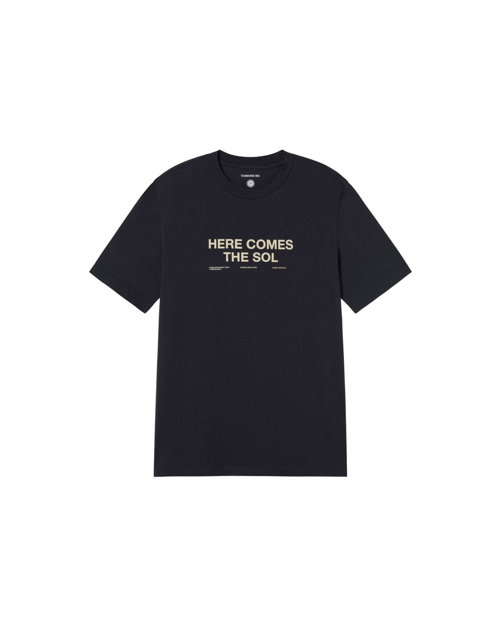 Marinblå klassisk t-shirt sol Zach hållbar - silhuett 2