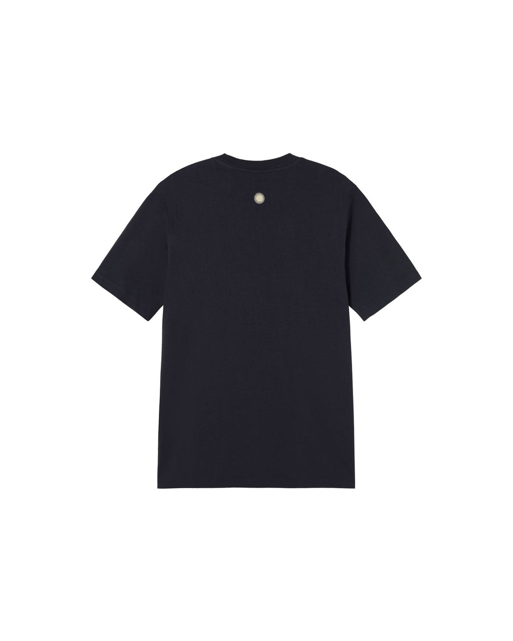 Marinblå klassisk Zach t-shirt med solmotiv hållbar - silhuett 1