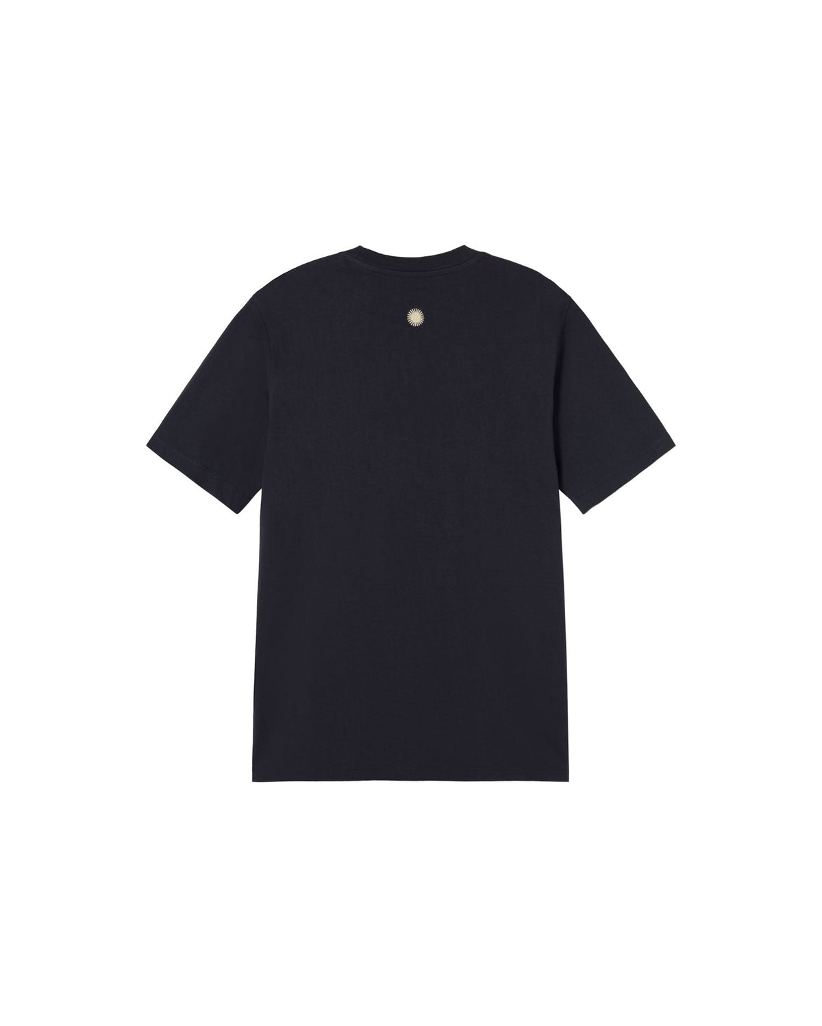 Marinblå klassisk Zach t-shirt med solmotiv hållbar - silhuett 1