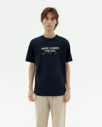 Marinblå klassisk sol T-shirt Zach hållbar-1