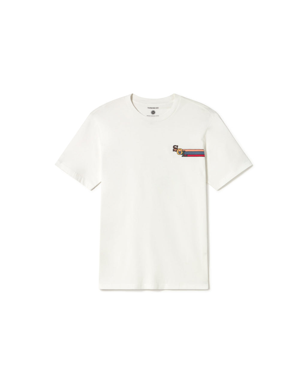 Camiseta blanca sol colors Zach sostenible - silueta 1